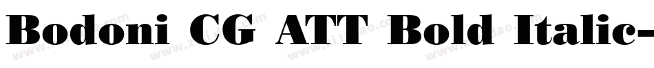 Bodoni CG ATT Bold Italic字体转换